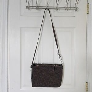 QUEORK Cork Fabric Shoulder Bag Crossbody Vegan Eco Chic